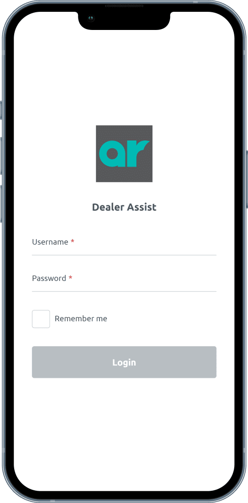 Dealer Assist Phone screen